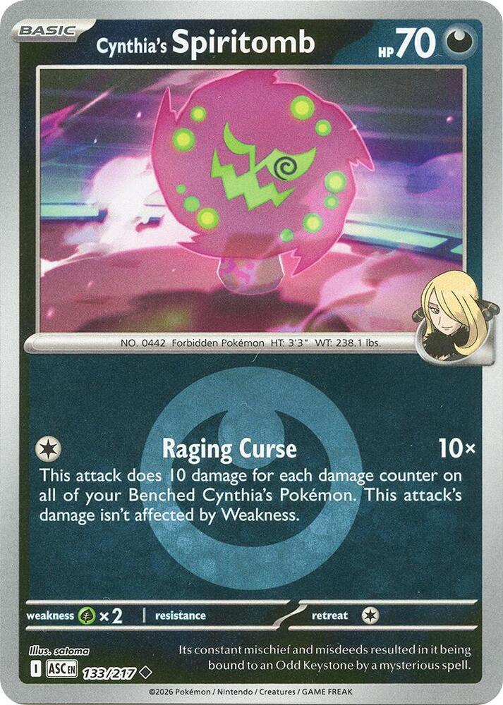 Cynthia's Spiritomb - 133/217 (Energy Symbol Pattern) - ME: Ascended Heroes