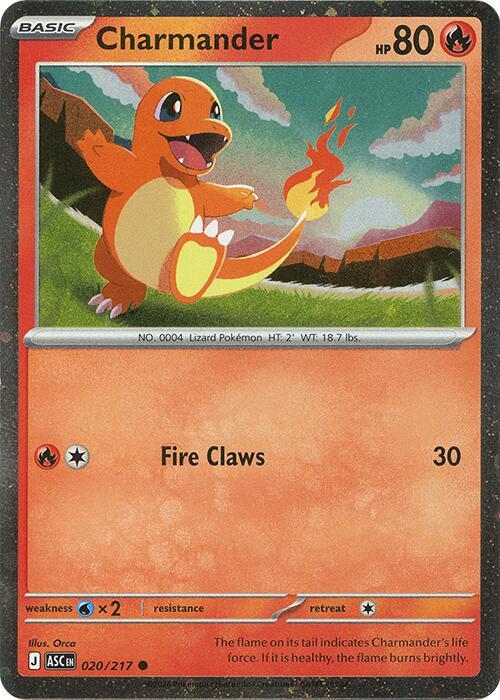 Charmander - 020/217 (Cosmos Holo) - Miscellaneous Cards & Products
