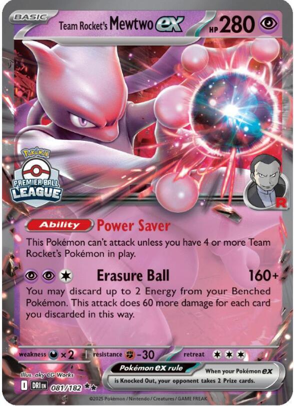 Team Rocket's Mewtwo ex - League & Championship Cards
