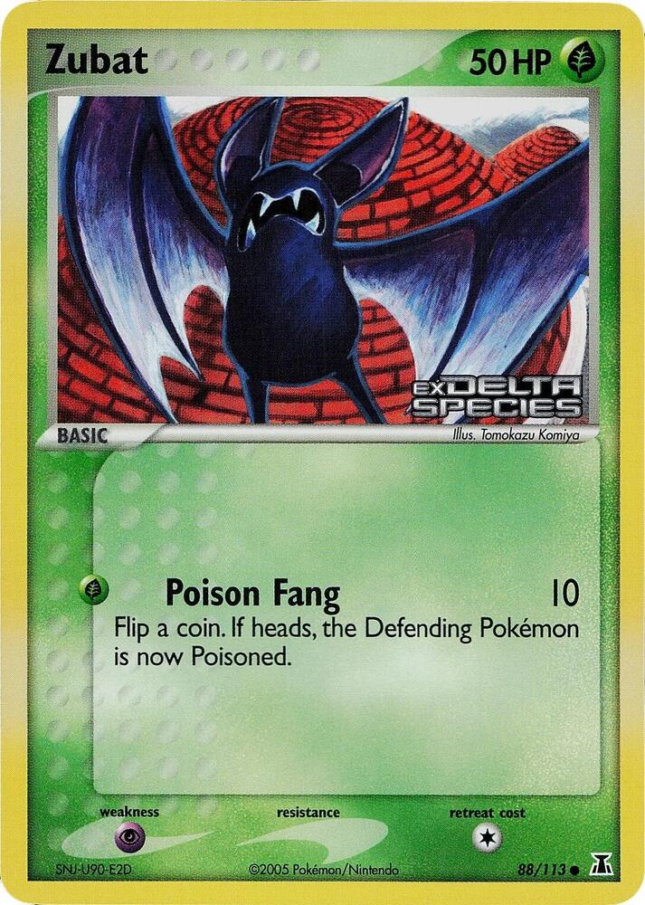 Zubat - 88/113 (Delta Species Stamp) - Miscellaneous Cards & Products