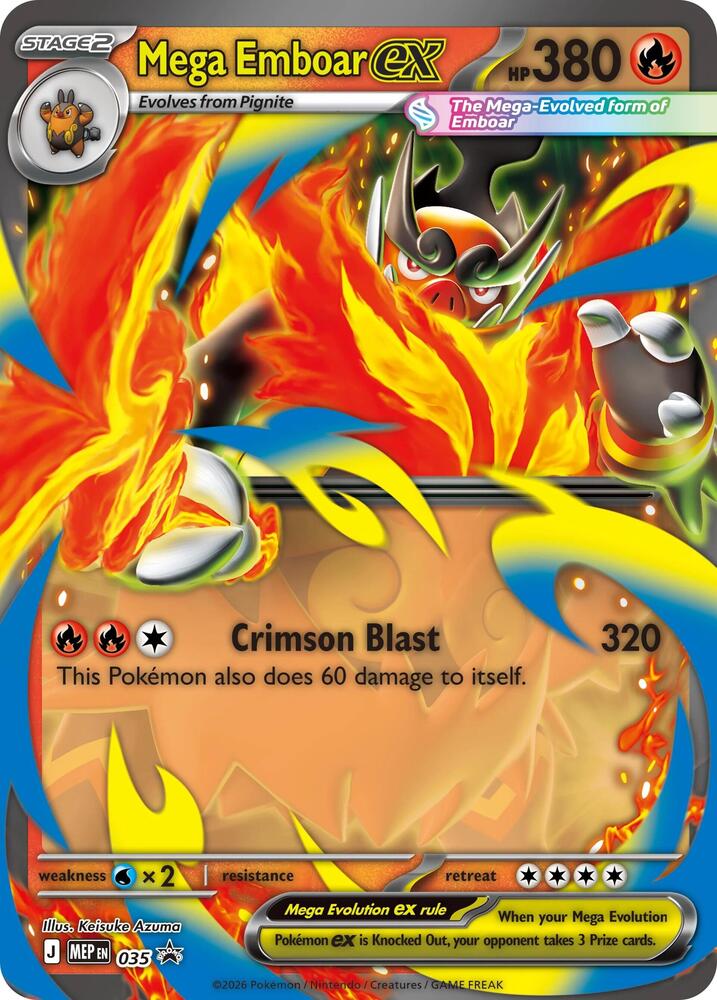 Mega Emboar ex - Jumbo Cards