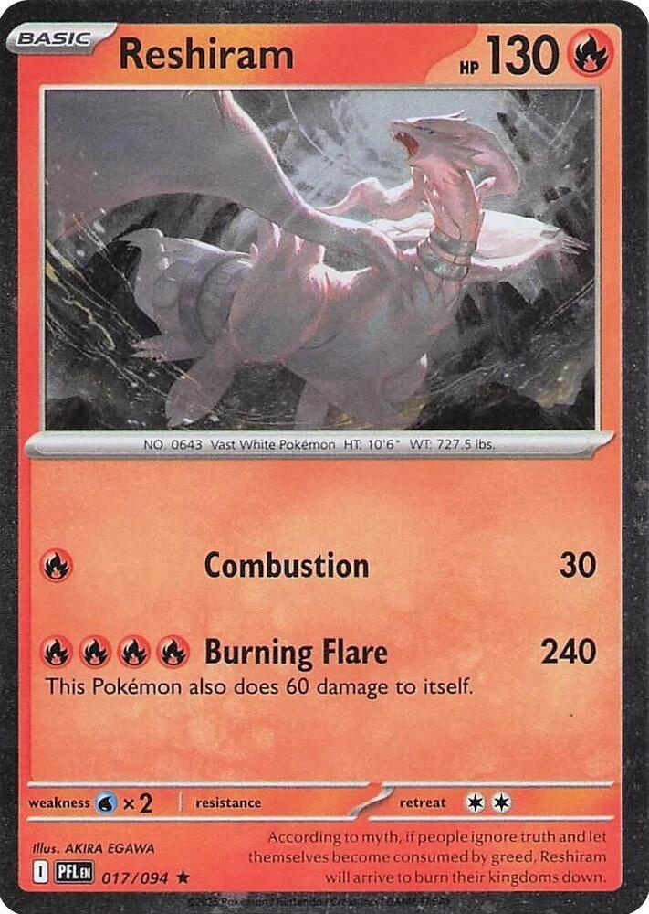 Reshiram - 017/094 (Cosmos Holo) - Blister Exclusives