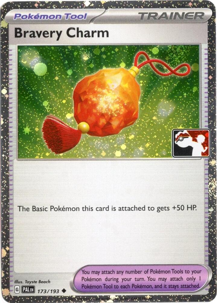 Bravery Charm - 173/193 (Cosmos Holo) - Prize Pack Series Cards