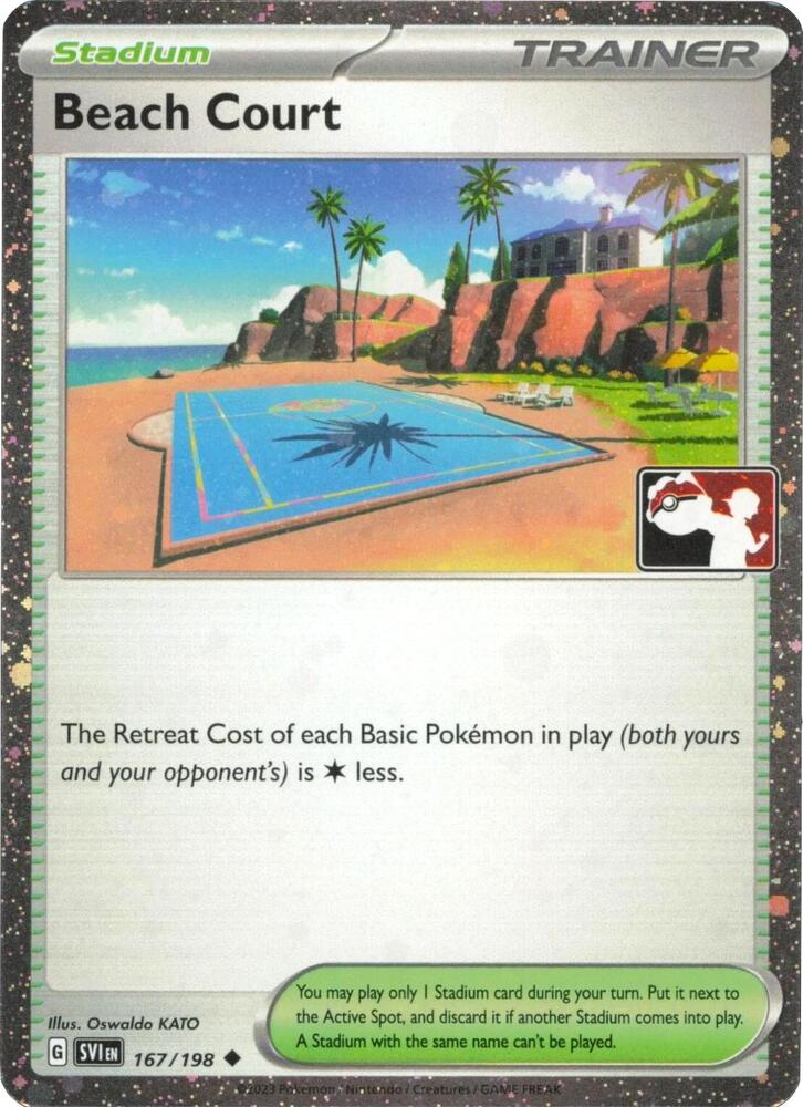 Beach Court - 167/198 (Cosmos Holo) - Prize Pack Series Cards