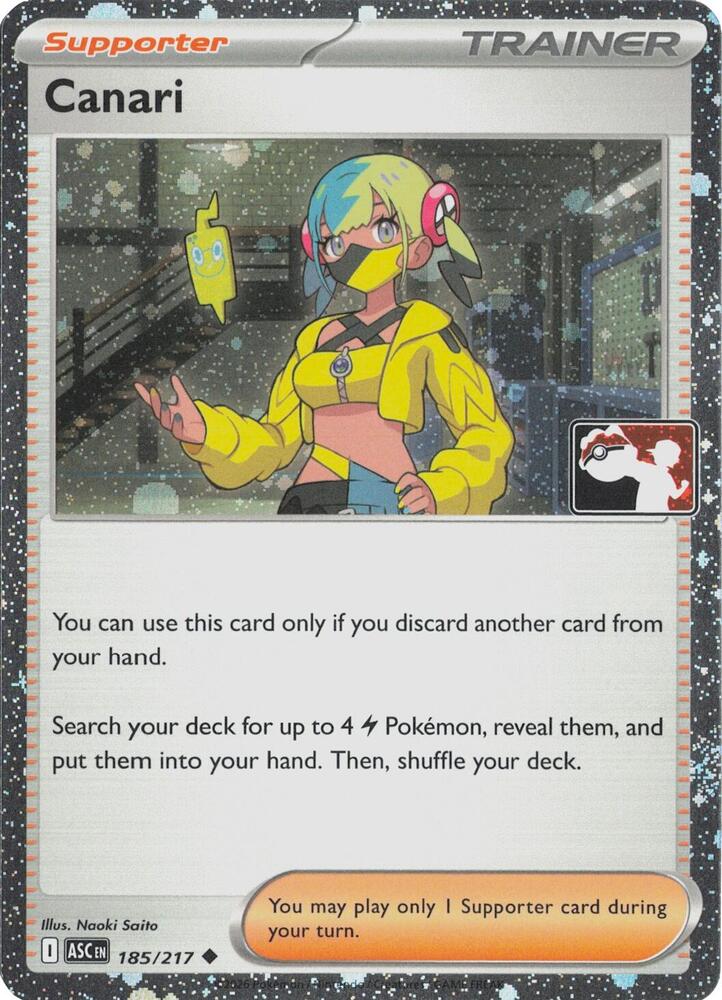 Canari - 185/217 (Cosmos Holo) - Prize Pack Series Cards