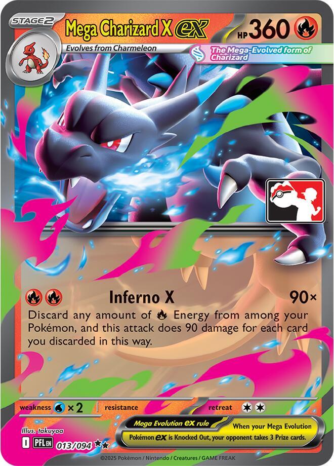 Mega Charizard X ex - 013/094 - Prize Pack Series Cards