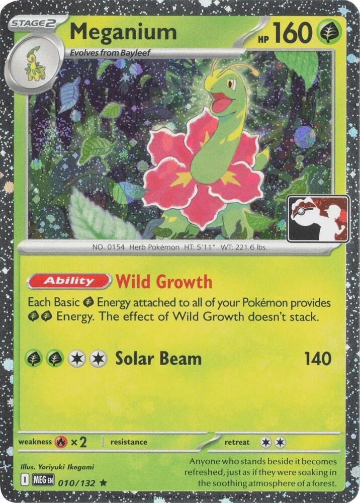 Meganium - 010/132 (Cosmos Holo) - Prize Pack Series Cards
