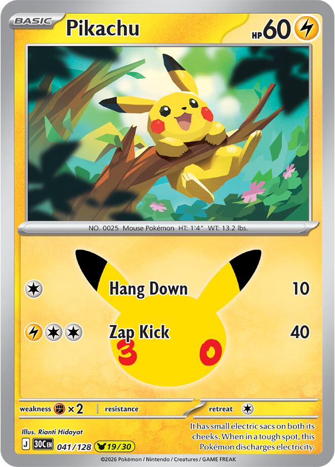 Pikachu - 041/128 - ME: 30th Celebration
