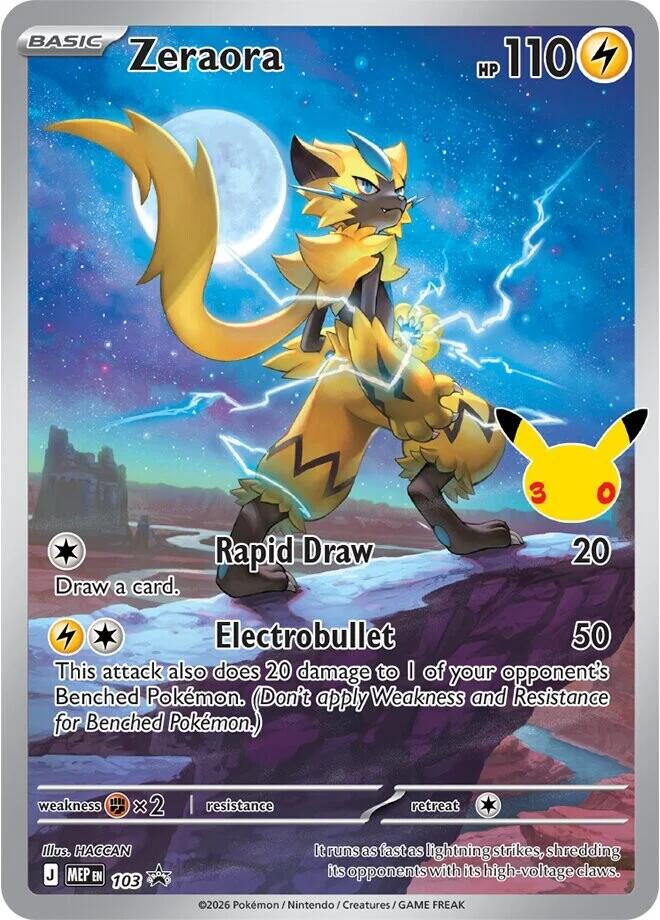 Zeraora - 103 (30th Celebration) - ME: Mega Evolution Promo