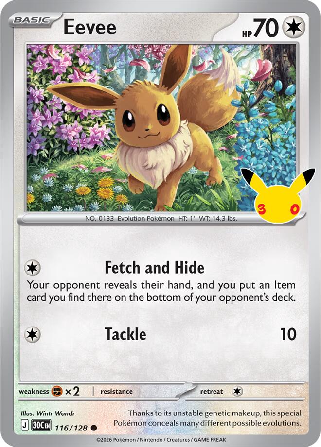Eevee - 116/128 - ME: 30th Celebration