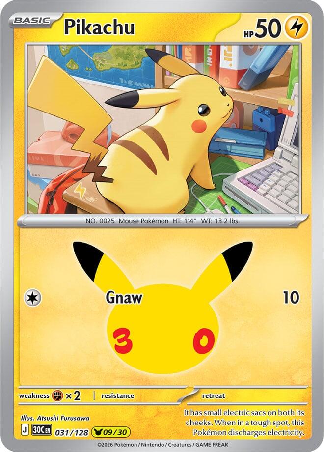 Pikachu - 031/128 - ME: 30th Celebration