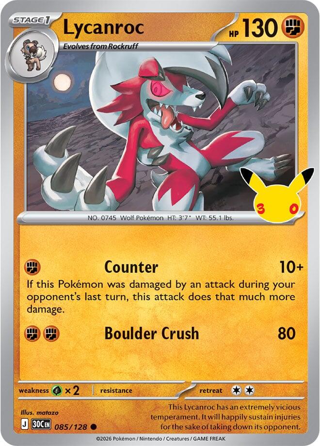 Lycanroc - 085/128 - ME: 30th Celebration