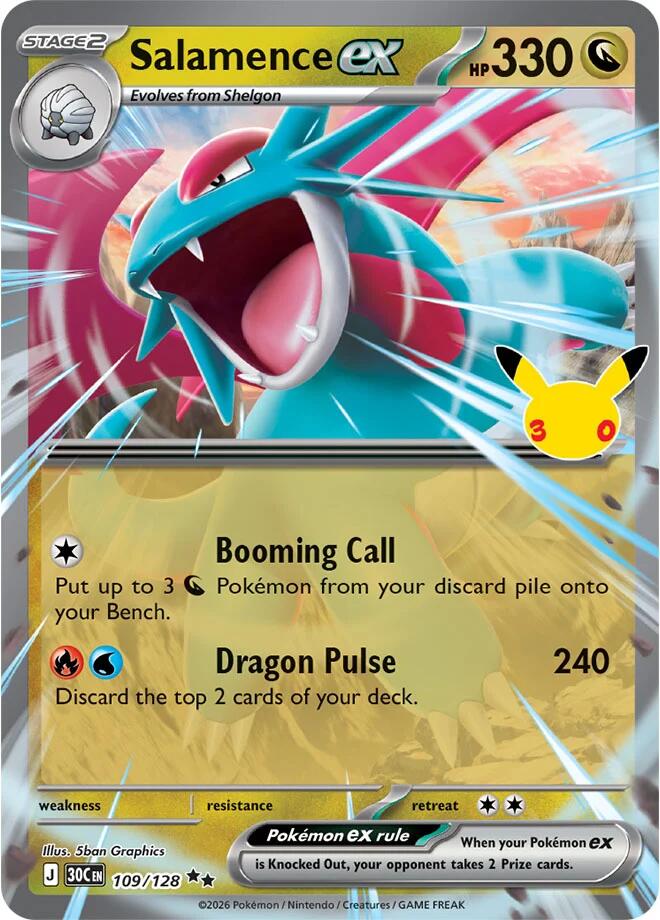 Salamence ex - 109/128 - ME: 30th Celebration