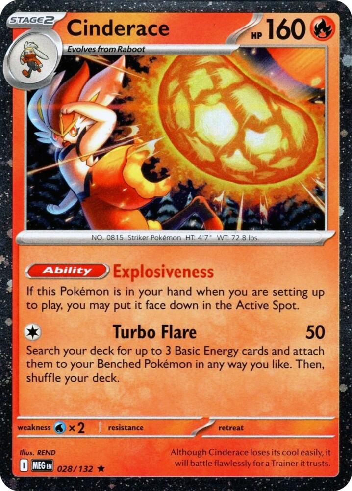 Cinderace - 028/132 (Cosmos Holo) - Blister Exclusives