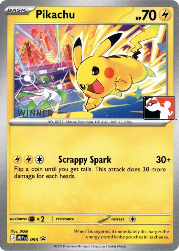 Pikachu - 093 (Winner) - ME: Mega Evolution Promo