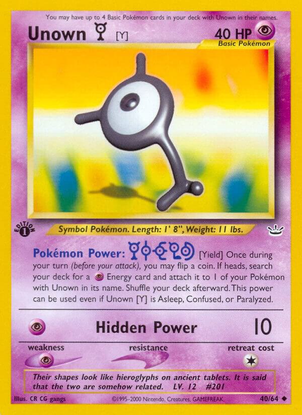Unown [Y] - Neo Revelation