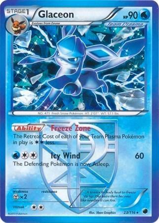 Glaceon - 23/116 (BW Plasma Freeze) - Deck Exclusives