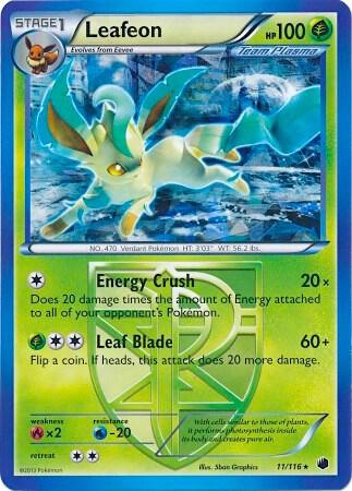 Leafeon - 11/116 (BW Plasma Freeze) - Deck Exclusives