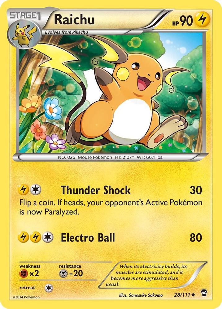 Raichu - XY - Furious Fists