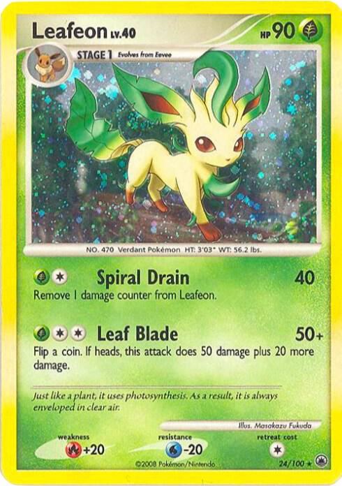 Leafeon - 24/100 (DP Majestic Dawn) - Deck Exclusives