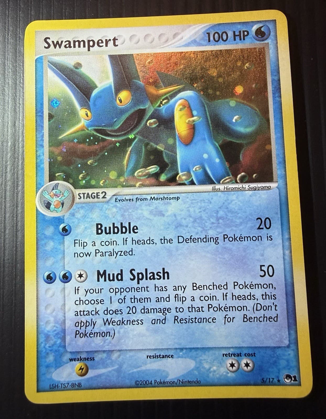 Pokémon TCG Swampert Holo Rare Pop Series 1 5/17