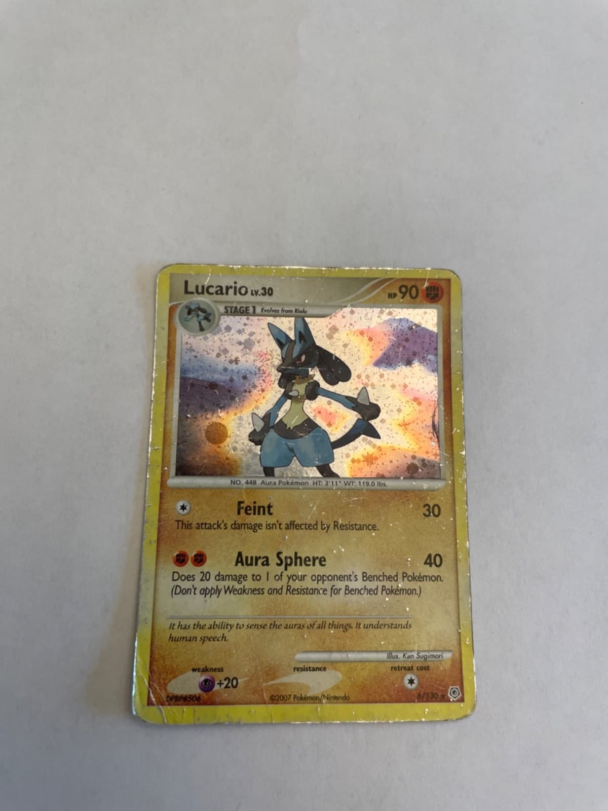 Lucario 6/130 Diamond and Pearl Holo