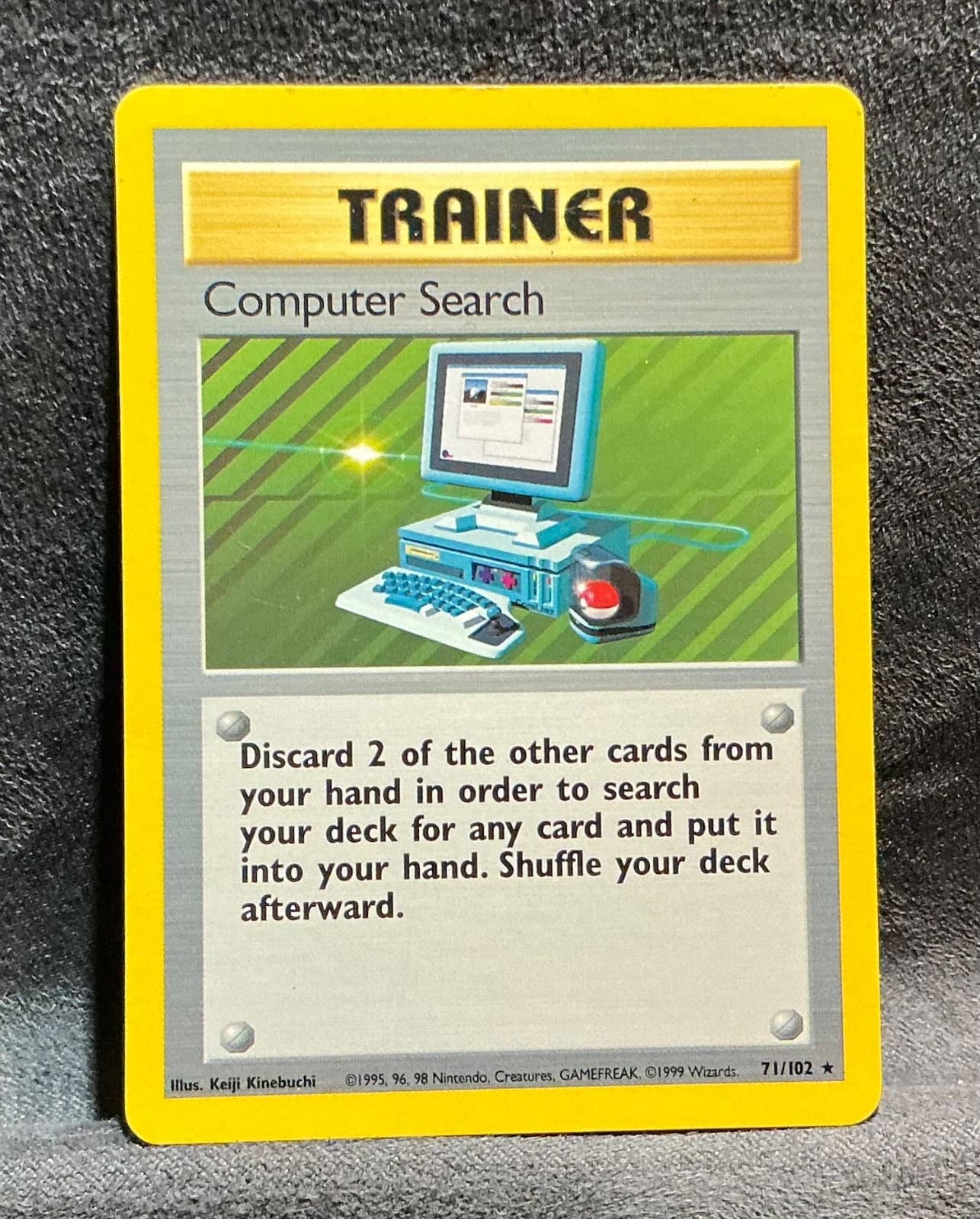 Computer Search 071/102 Base Set (Shadowless) Regular Rare Trainer 1999 Vintage