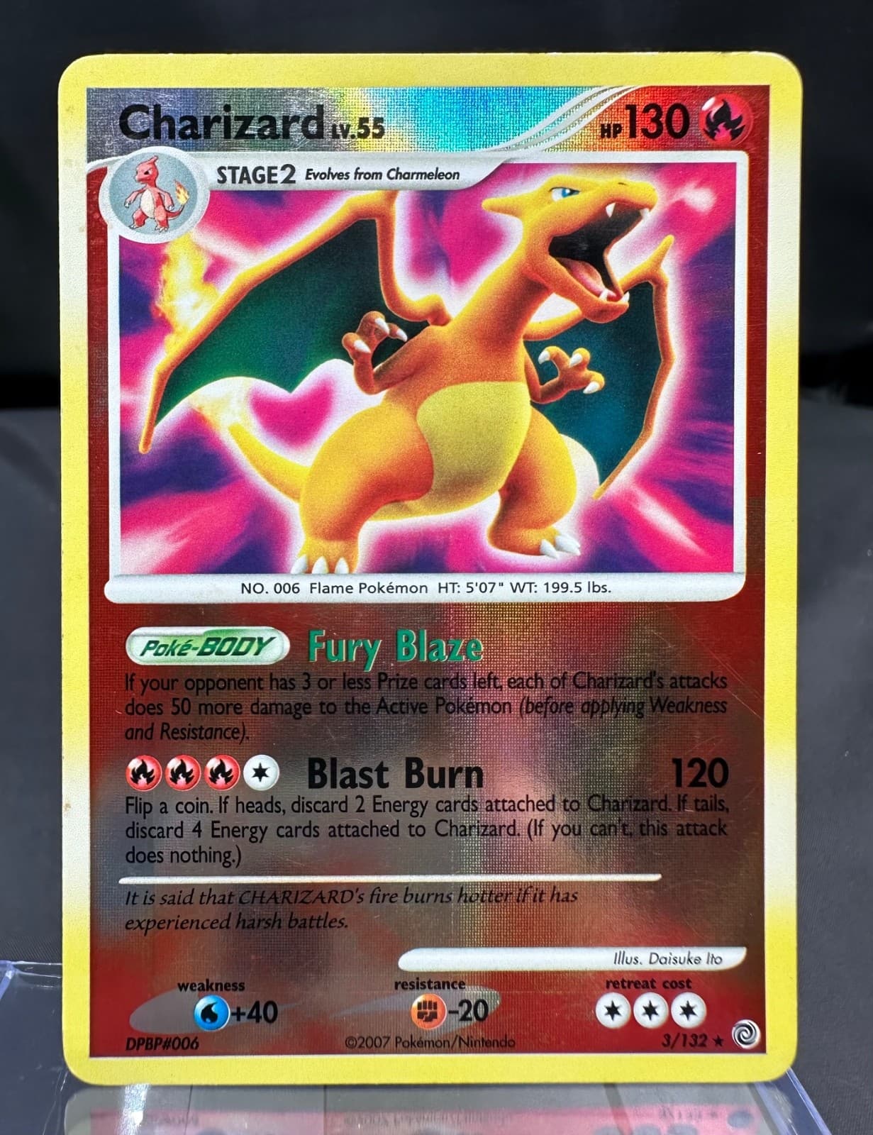 Charizard 3/132 Secret Wonders Holo Pokemon TCG - Heavily played