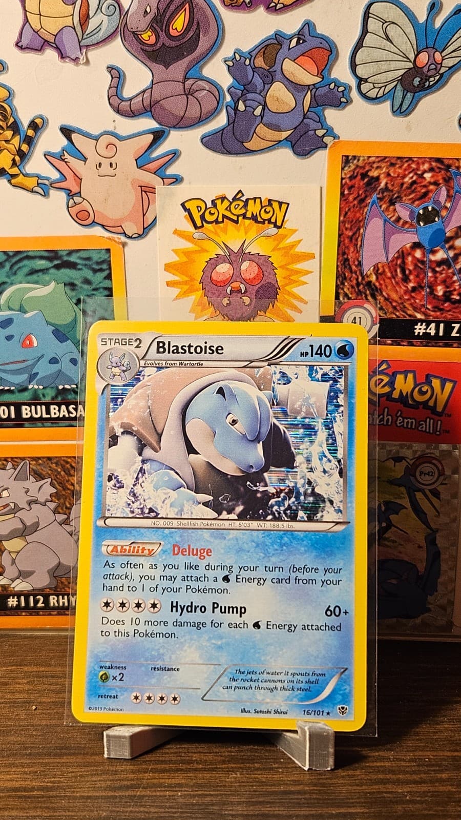 BLASTOISE 2013 POKEMON BLACK & WHITE PLASMA BLAST RARE HOLO 16/101 - LP
