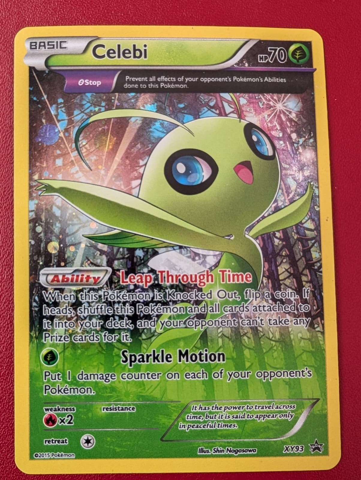 Celebi XY93 Holo Promo Pokemon Card Excellent Condition