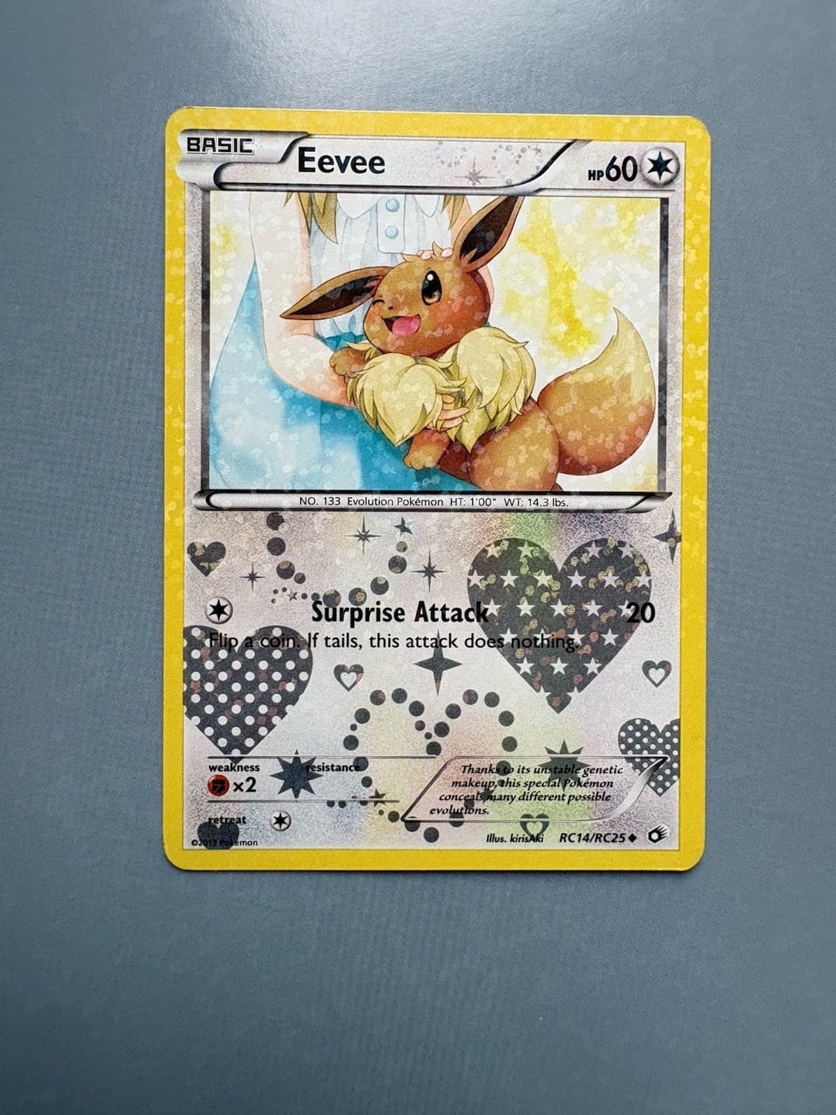 Pokémon Eevee Holo TCG Card RC14/RC25 Legendary Treasures Radiant Collection NM