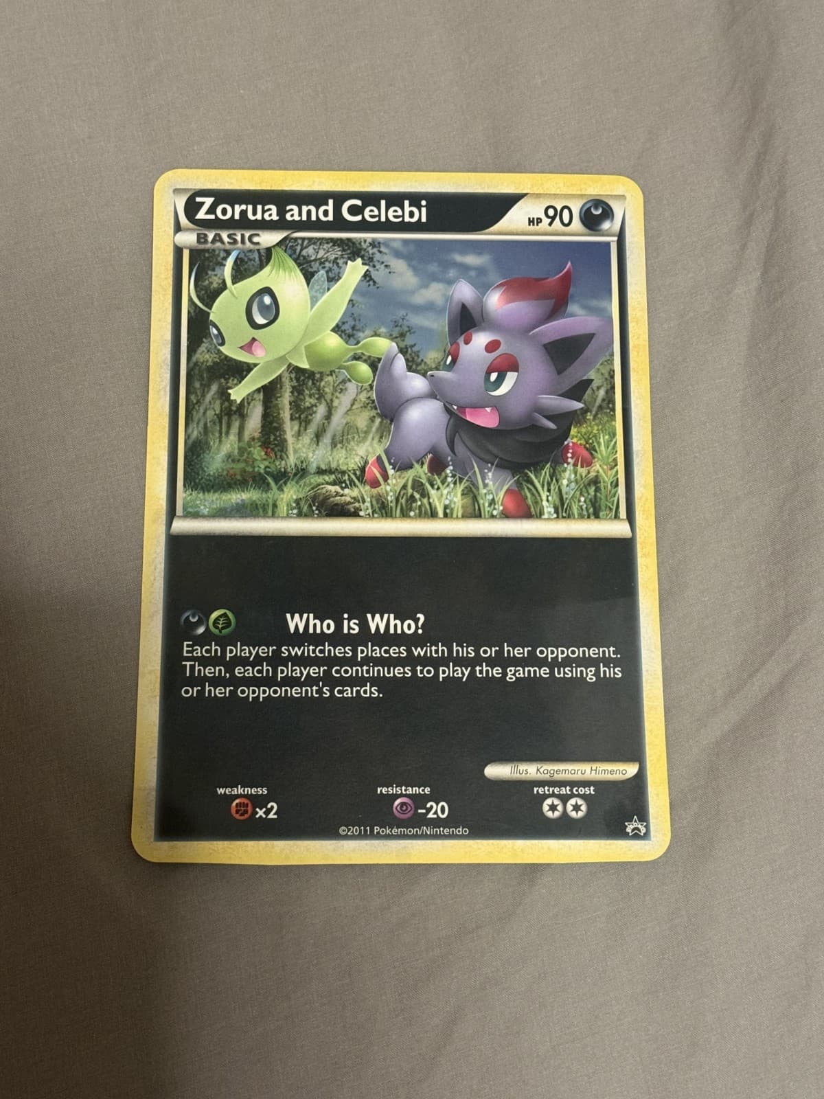 Zorua and Celebi (Black and White Tour Promo) Jumbo Cards Holo