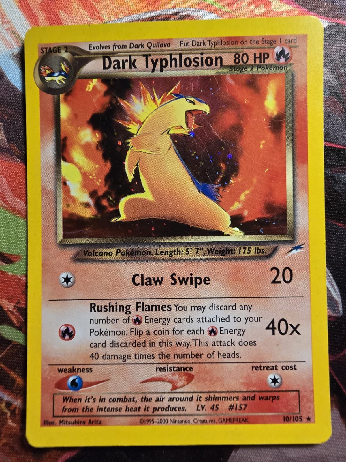 Pokémon Dark Typhlosion 10/105 Holo Rare Neo Destiny