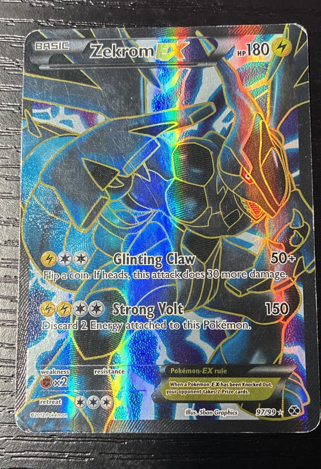 Zekrom EX (97 Full Art) 97/99 Next Destinies Holo