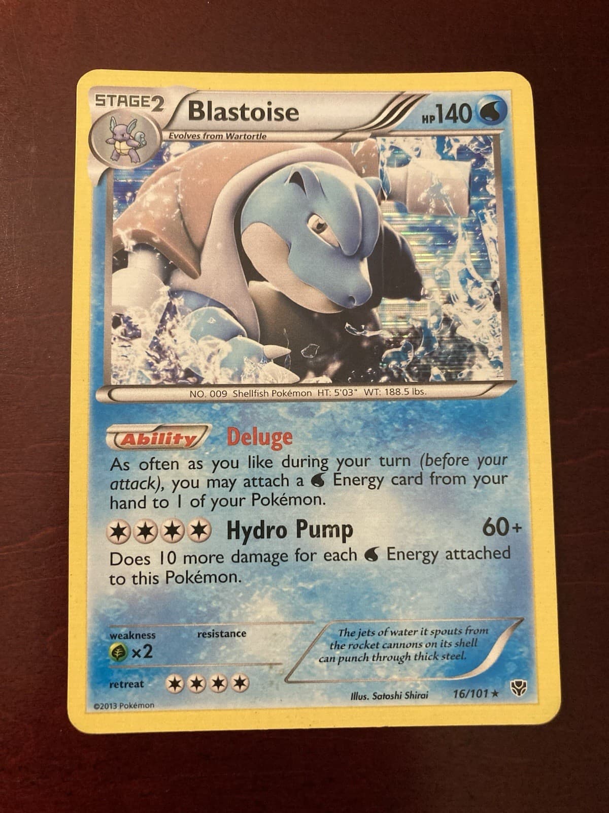 Blastoise 16/101 2013 Plasma Blast Holo Rare Pokemon TCG Card