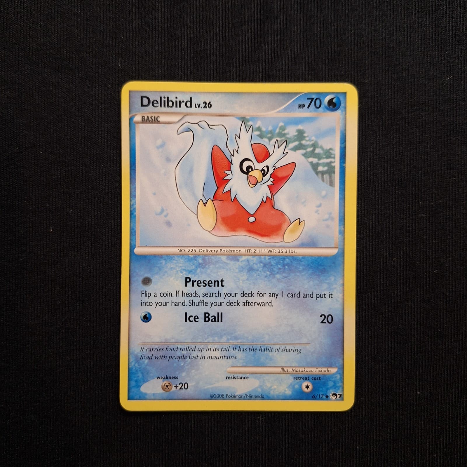 Delibird 6/17 Pop Series 7 Pokemon Card Nintendo Vintage NM Near Mint