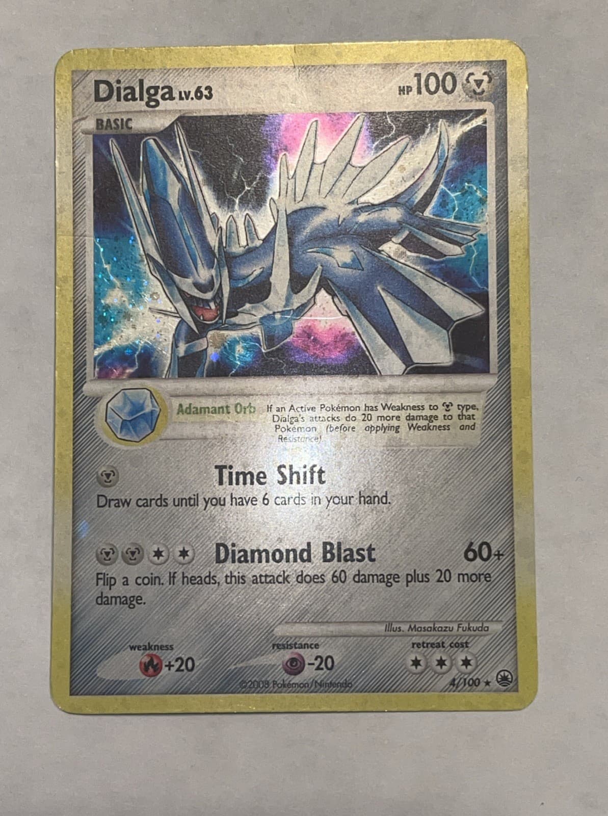 The Pokemon Company Pokemon TCG Dialga 4/100 Majestic Dawn Holo Rare ENG 100