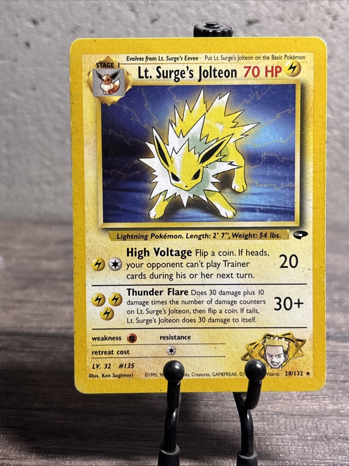 Lt. Surge's Jolteon 28/132 Gym Challenge Regular Rare-Fast Shipping-LP!!