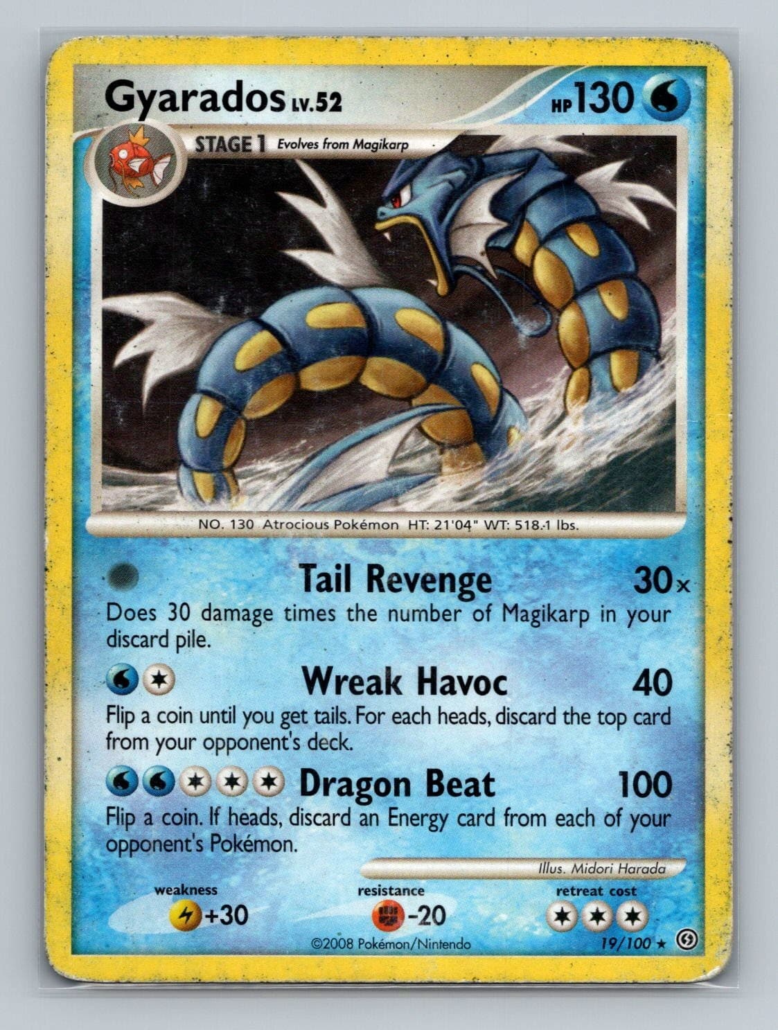 Pokemon Stormfront #19/100 Gyarados Moderately played