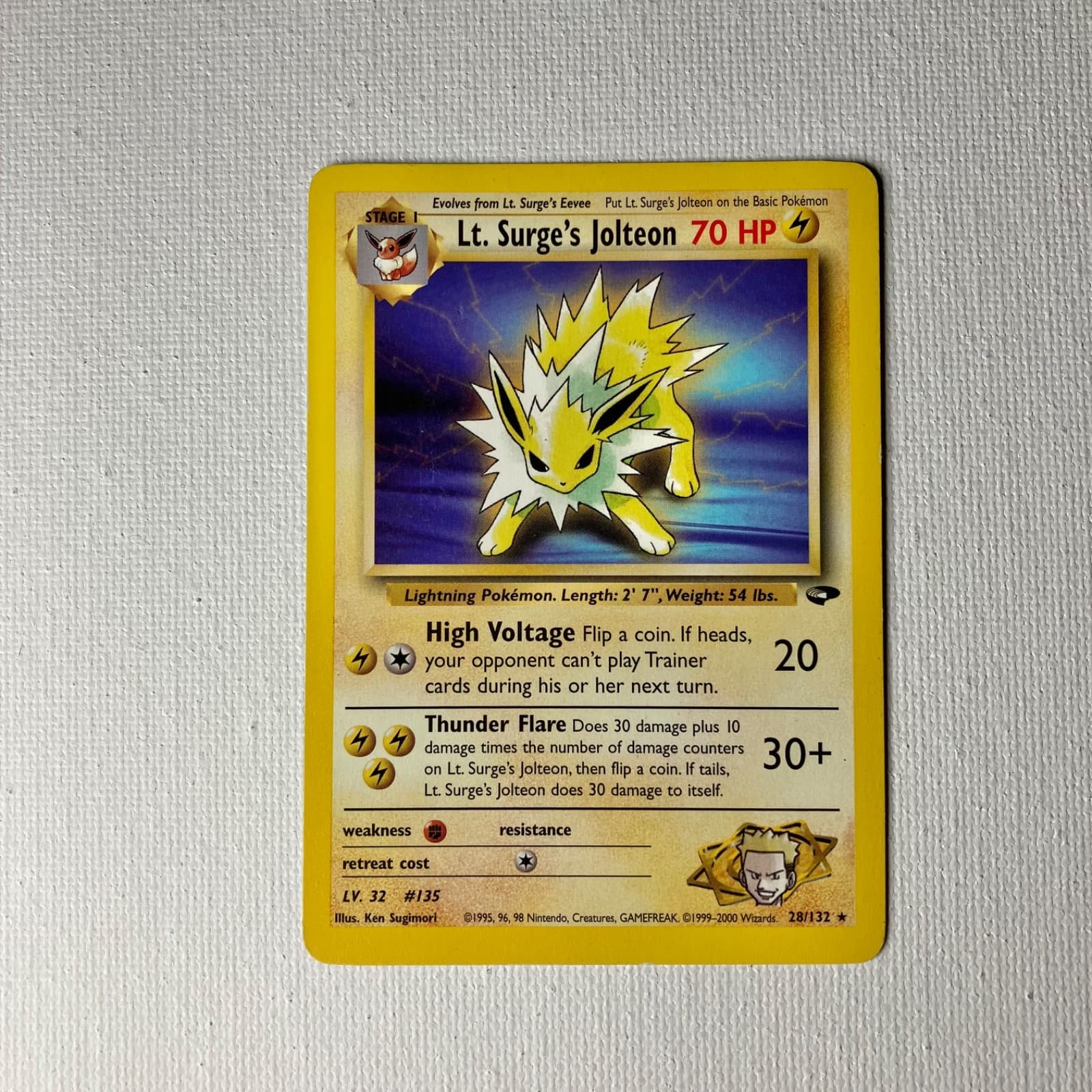 Lt. Surge's Jolteon 28/132 Gym Challenge Regular Unlimited Lp