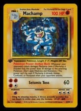 Machamp 8/102 Holo Holo Rare Deck Exclusives Pokemon 1st Edition Holo Damaged