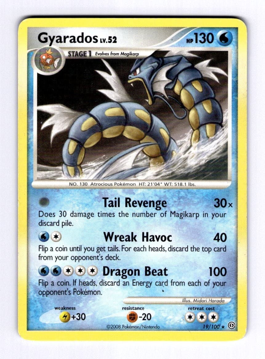 Gyarados Stormfront #19 (2008) Rare MP Pokemon