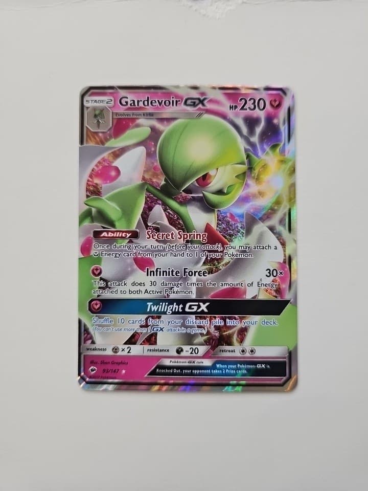 Gardevoir GX 93/147 Sm-Burning Shadows Ultra Rare Holo Full Art NM
