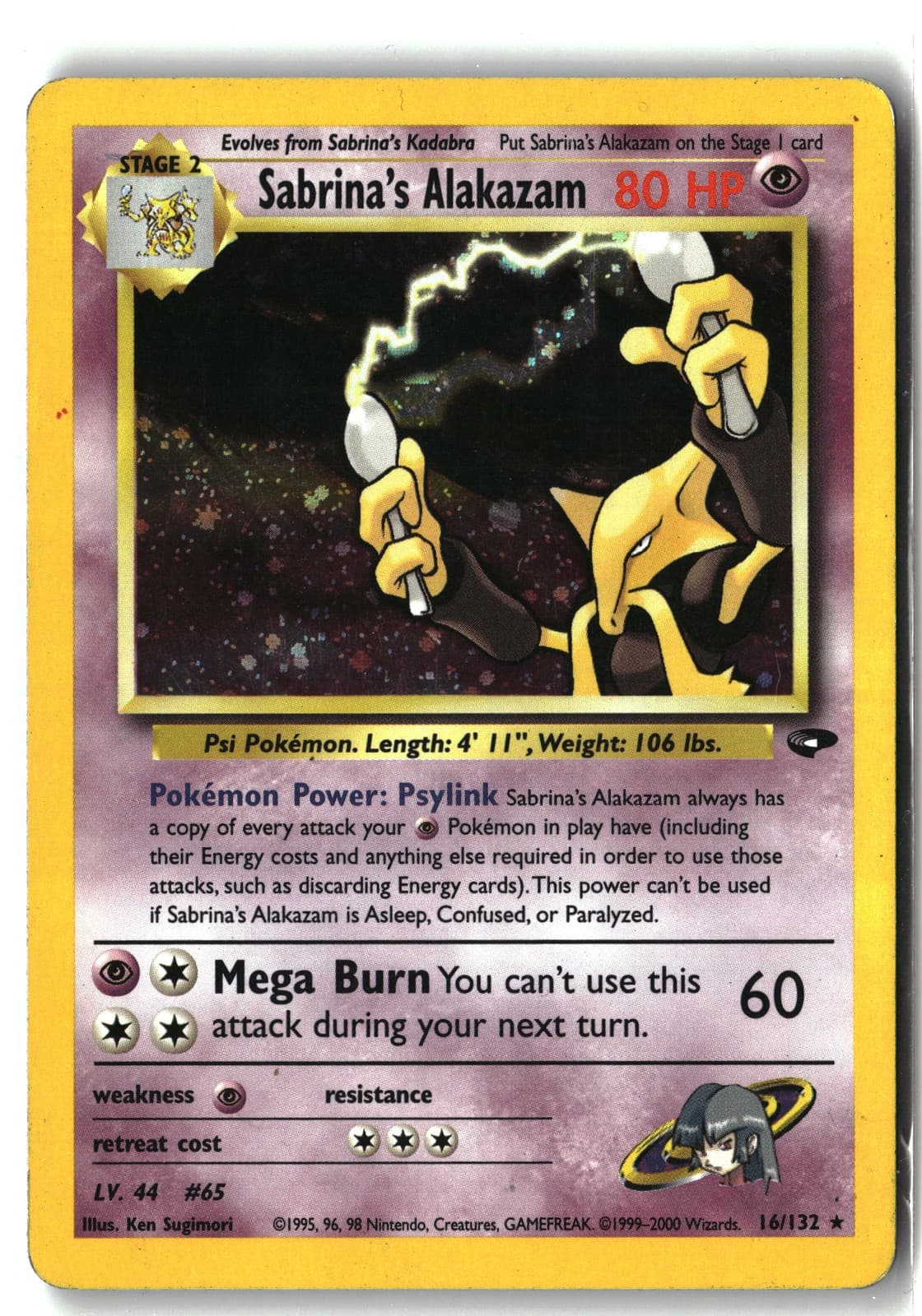 Sabrina's Alakazam #016/132 Gym Challenge