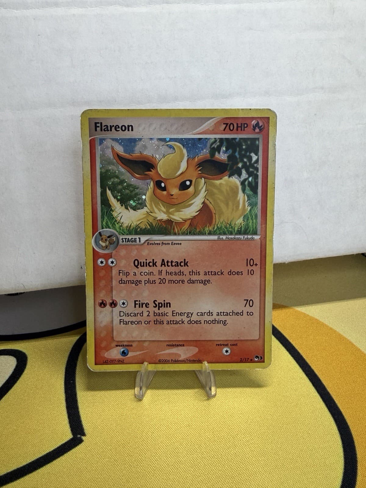 Pokemon Flareon 2/17 POP Series 3 Holo Promo 2006 HP Eeveelution