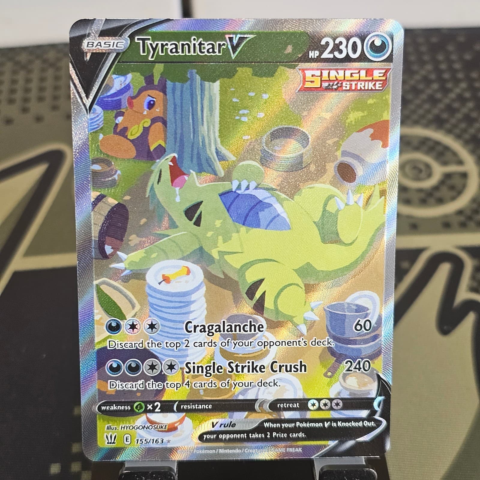 Tyranitar V (Alternate Full Art) 155/163 Swsh05: Battle Styles Holo