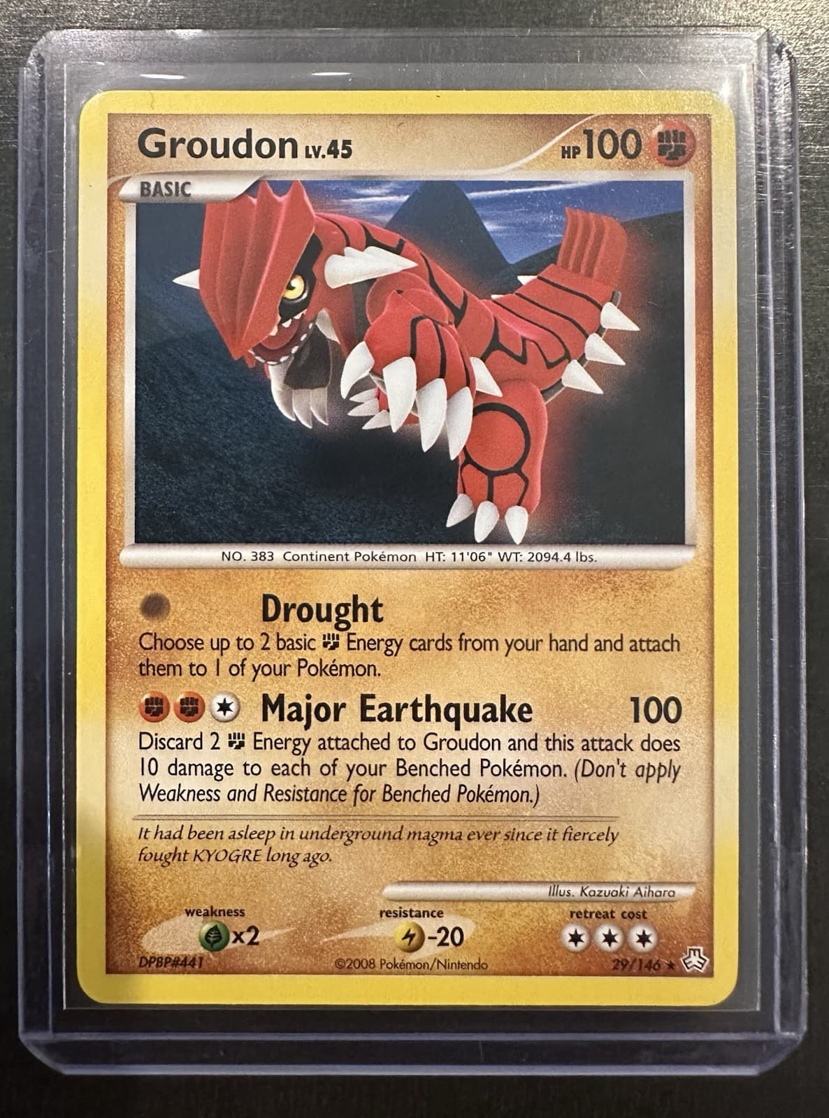 2008 Groudon 29/146 Legends Awakened Regular LP Vintage Pokemon Card