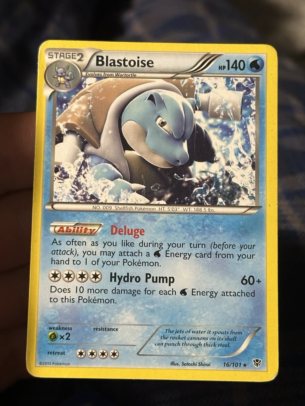 Blastoise 16/101 Plasma Blast Holo Rare Pokemon MP