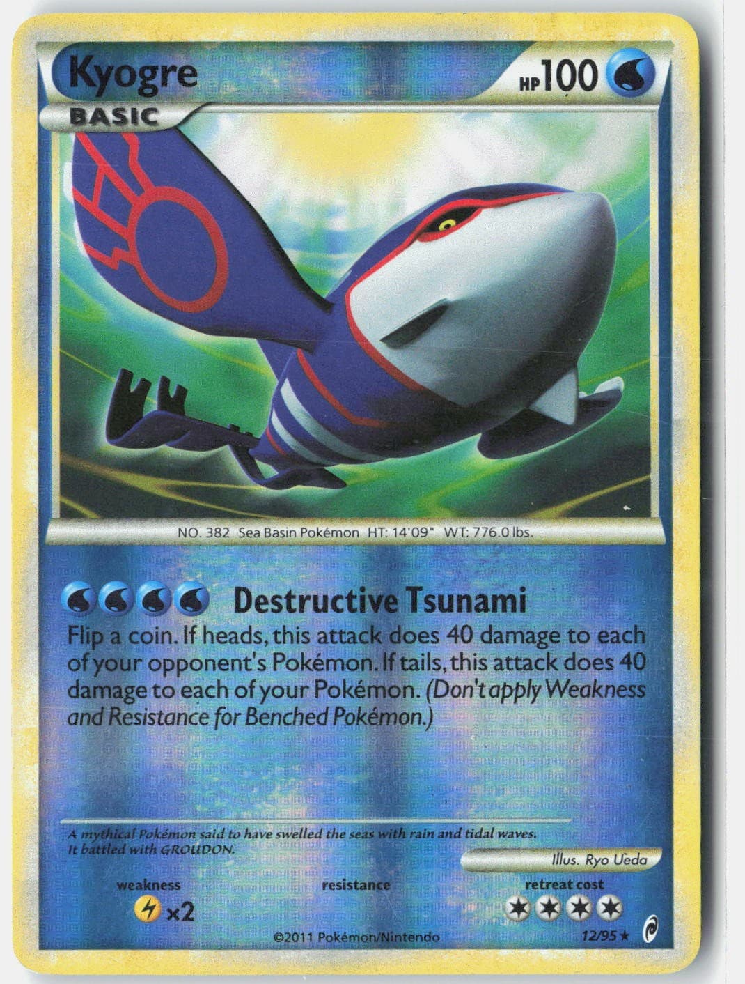 Kyogre Call of Legends 12/95 Pokemon Card Reverse Holo