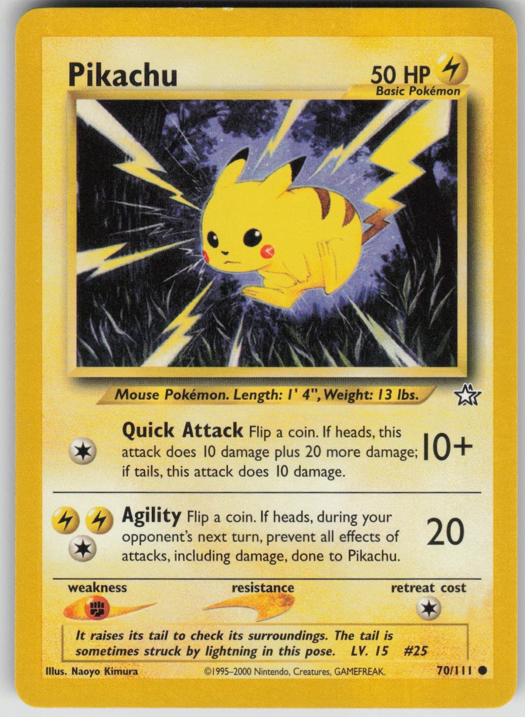 Pokemon TCG Pikachu Common Neo Genesis 070/111